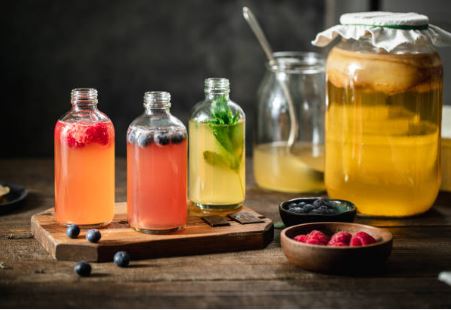 수제청이 병에 담겨져 있는 사진