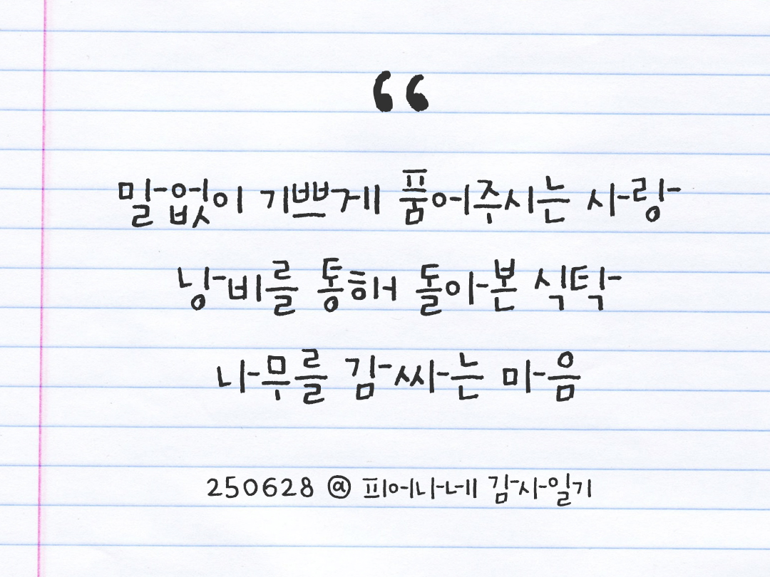 25년 6월 28일 오늘 내 마음 기록하기 감사노트, 감사를 통해 발견한 행복, 오늘 감사한 순간들 by 피어나네 감사일기