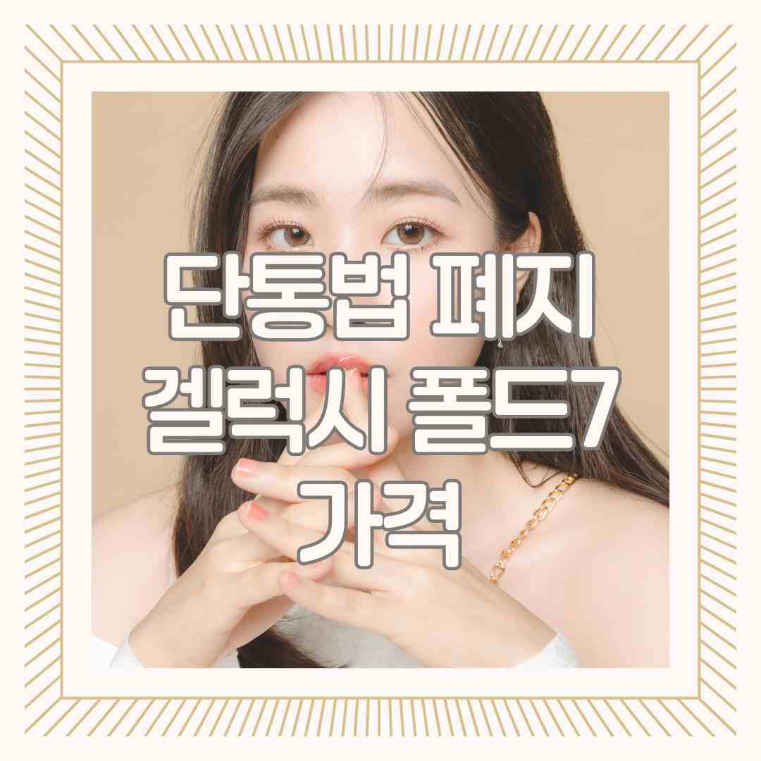 단통법 폐지 겔럭시 폴드7 가격