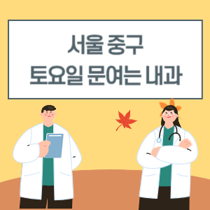 서울 중구 토요일 문여는 내과 토요일 내과 진료 병원 리스트