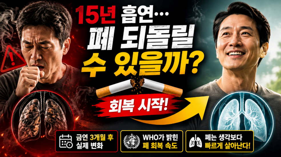15년 흡연 폐 되돌릴 수 있을까? 이미지사진