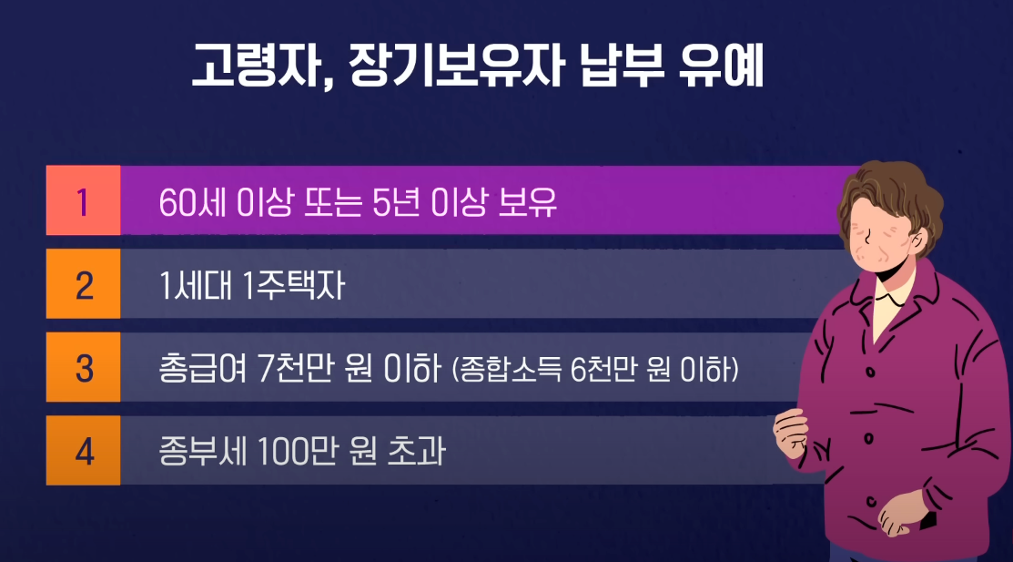 고령・장기보유자의 종부세 납부 유예