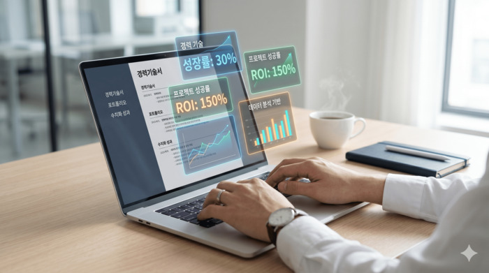 경력기술서 치트키 수치화 포트폴리오 분석