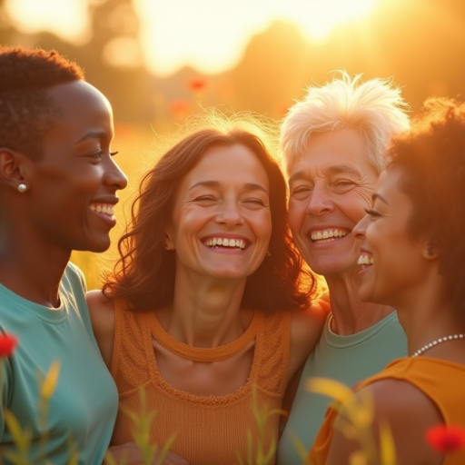 행복하게 웃고 있는 사람들의 모습, 밥 프록터 책 이미지, 돈이 전부가 아니라는 철학, 풍요로운 삶을 사는 사람들