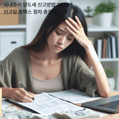 국내주식 양도세 신고방법 2025｜신고일&middot;홈택스 절차 총정리