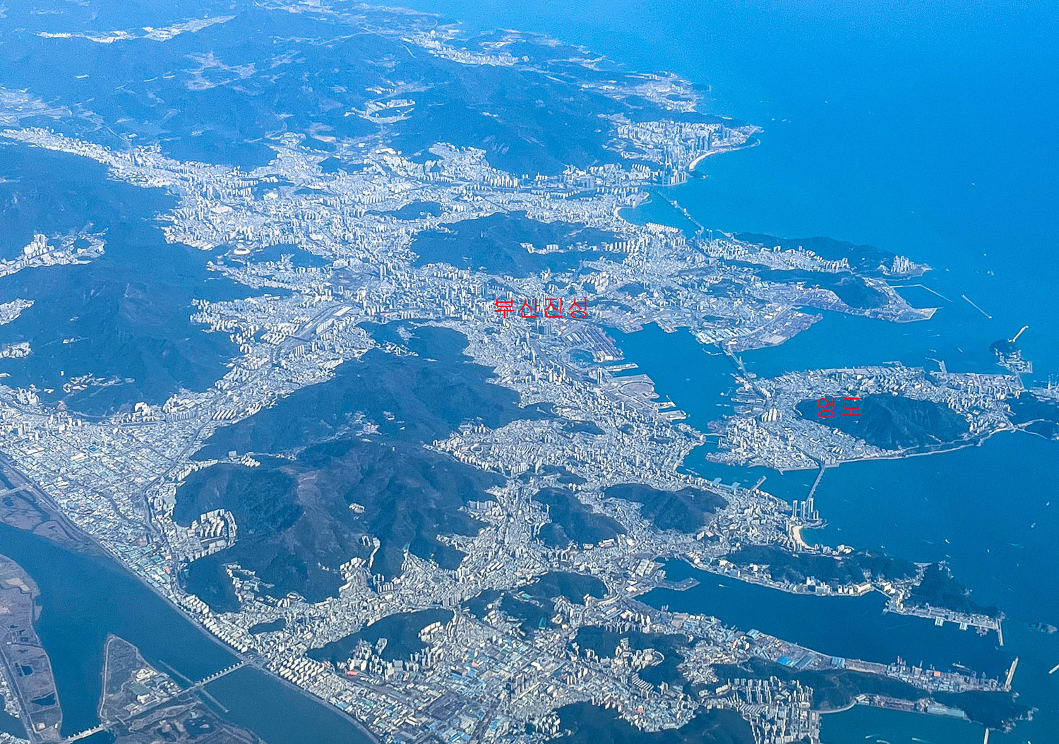 부산 위성 지도