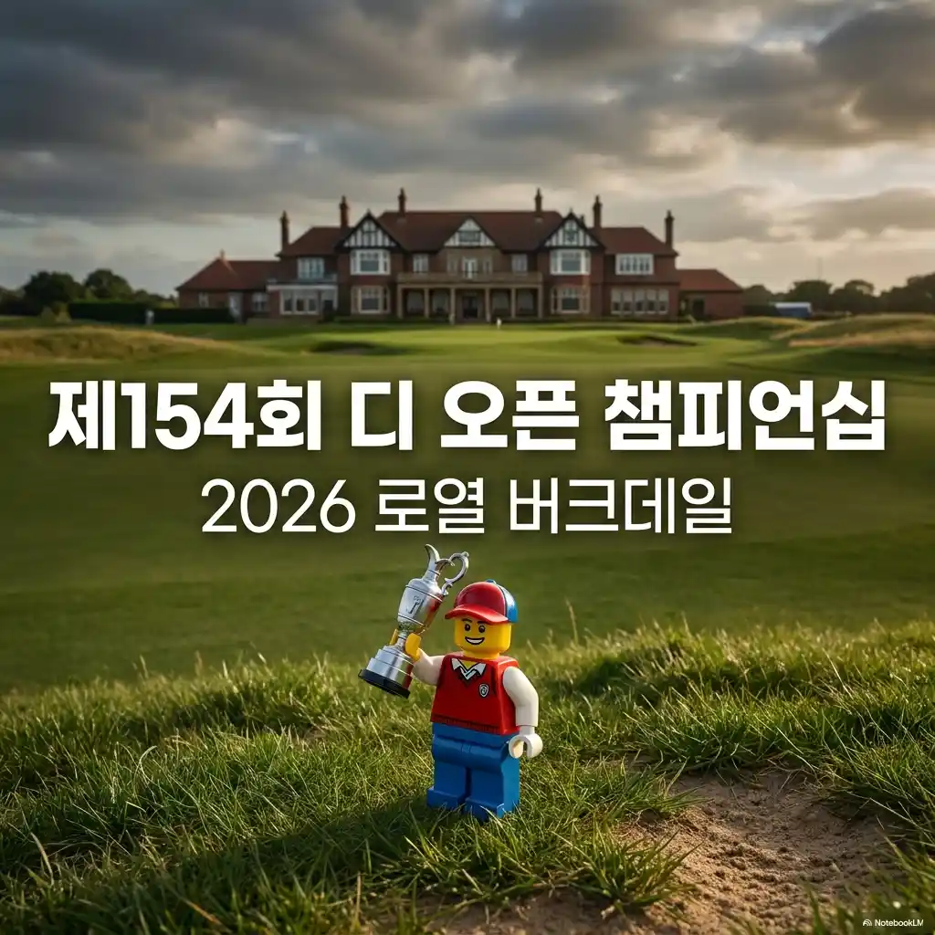 제154회 디 오픈 챔피언십 2026 로열 버크데일 골프 코스와 클라렛 저그 이미지