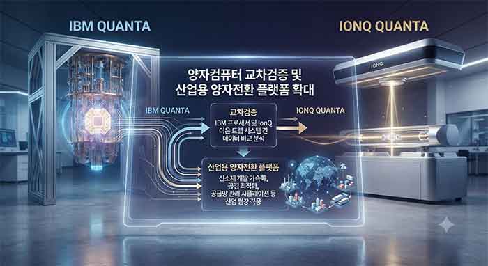 IBM과 아이온큐 양자컴퓨터 교차검증 플랫폼 이미지.