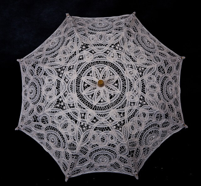 흰색 망사 양산
