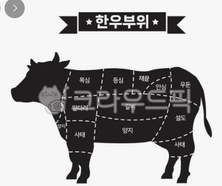 소고기 부위별 사진