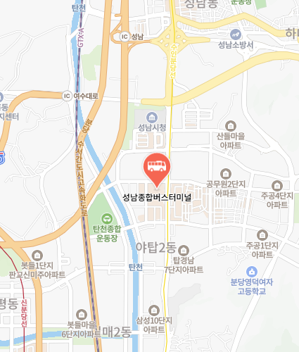 성남종합버스터미널 위치-지도