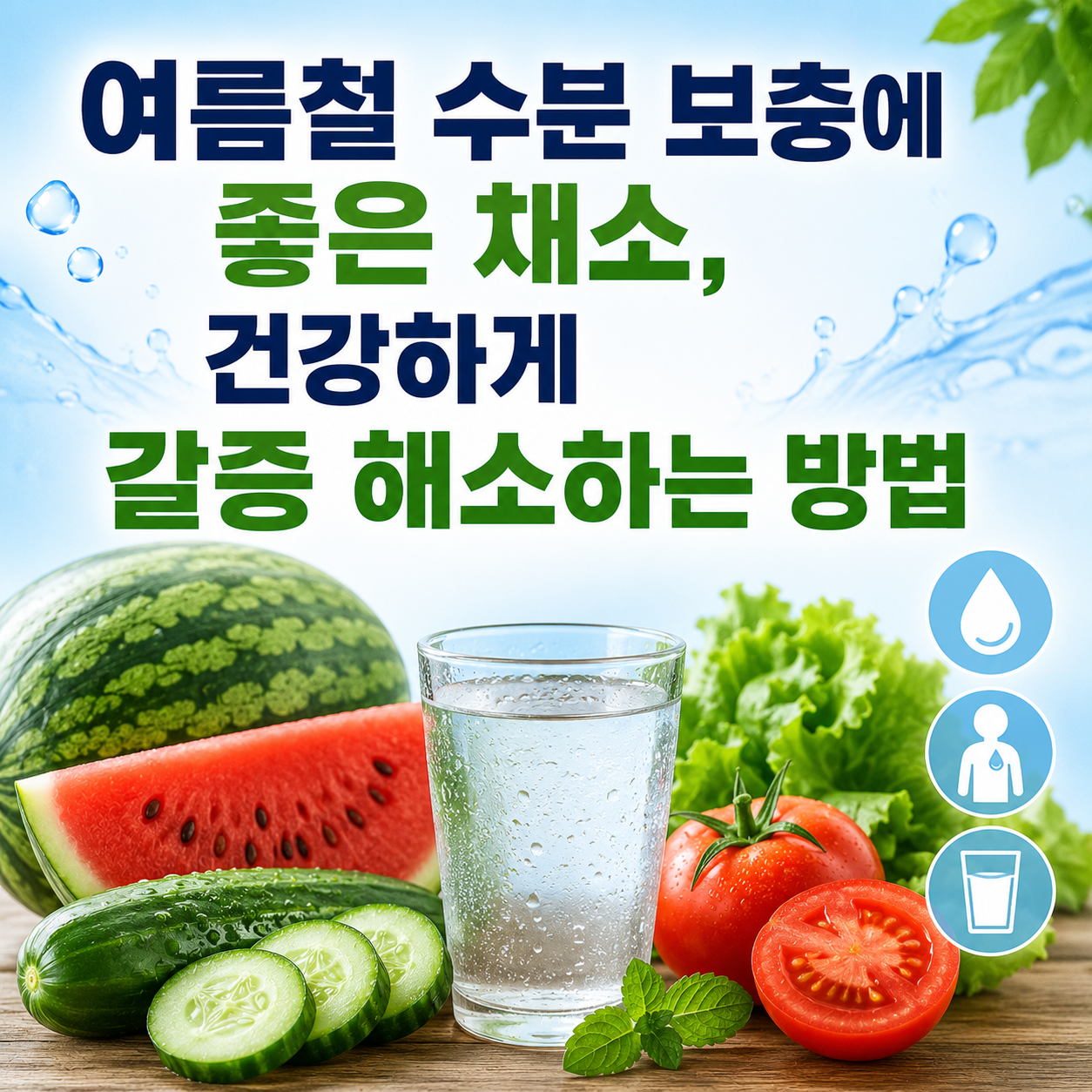 여름철 수분 보충에 좋은 채소