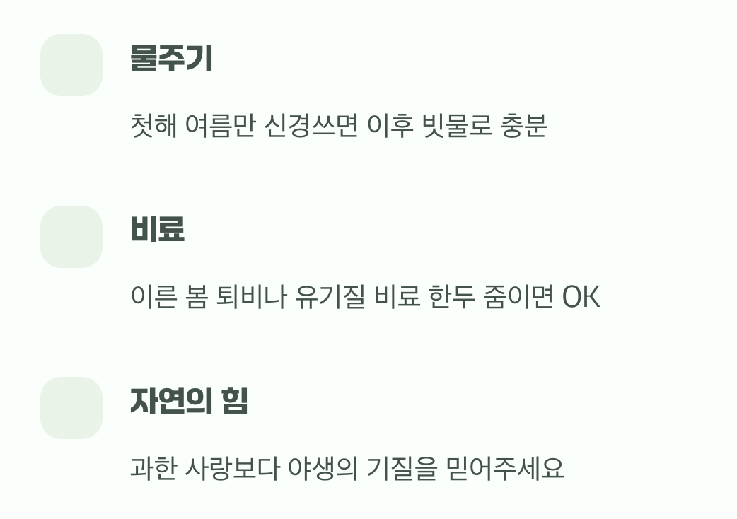 물과 비료, 자연에 맡기는 지혜