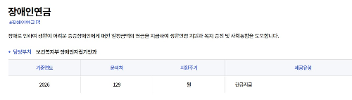 장애인연금 설명