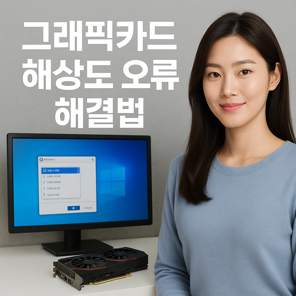 그래픽카드 해상도 오류 해결법