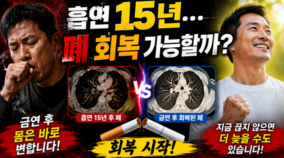 흡연 15년 폐 회복 가능할까? 이미지사진