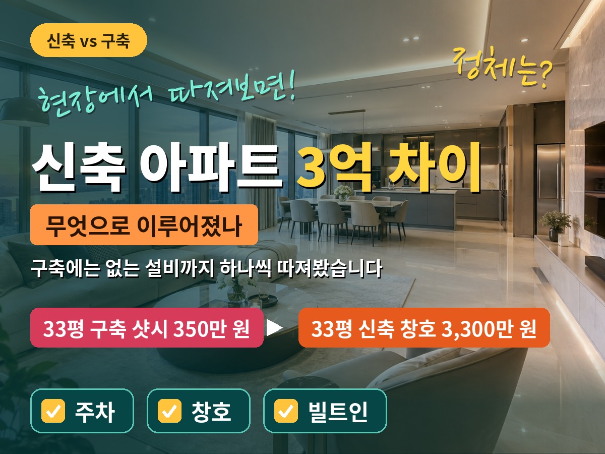 신축아파트 거실