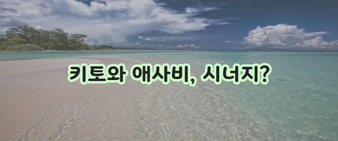 키토 식단 계획한다면 애사비 효능 꼭 알아봐야겠죠!