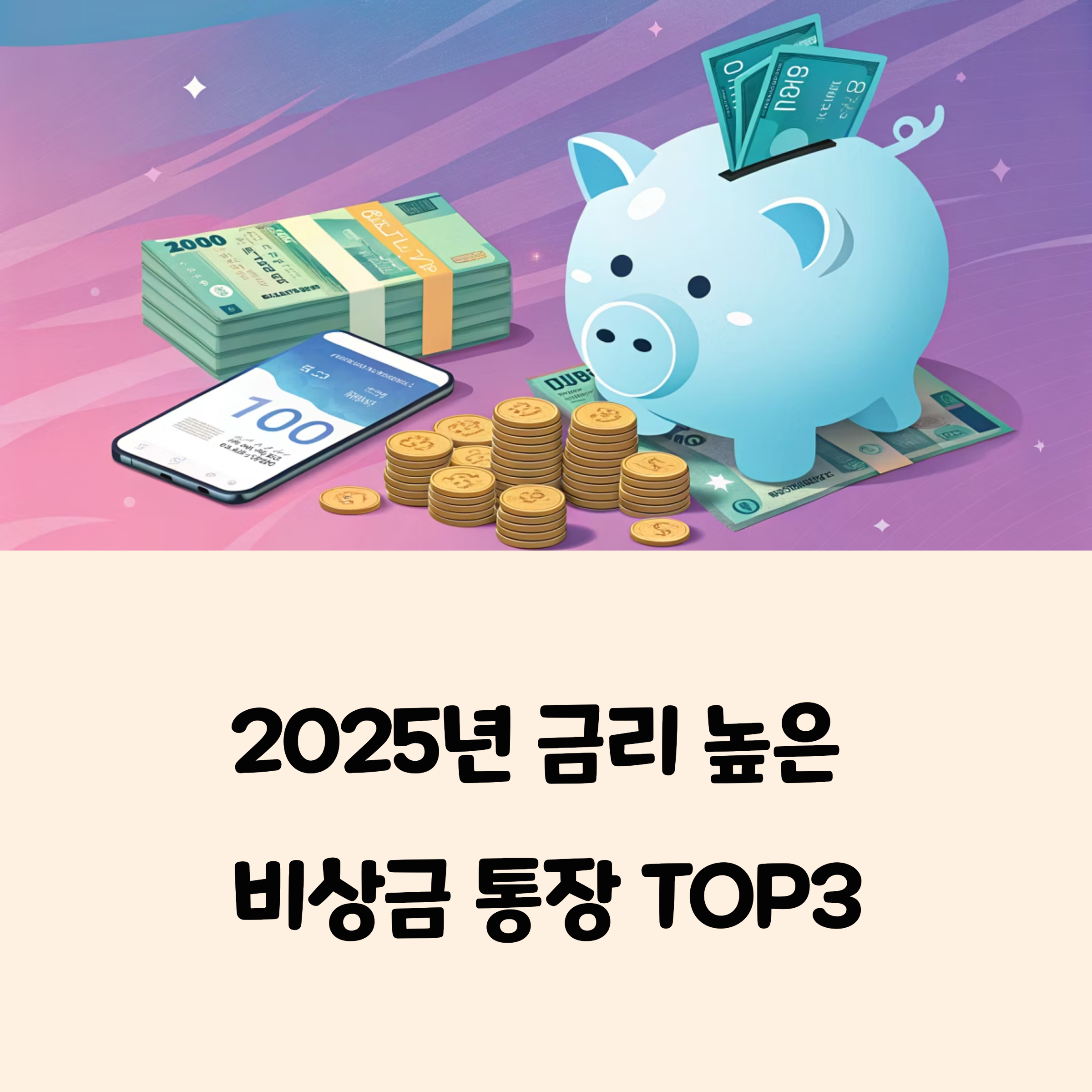 2025년 고금리 비상금 통장 TOP3