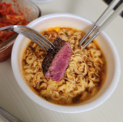 다맛나go 시즈닝 부채살 스테이크 미디움 레어 성공