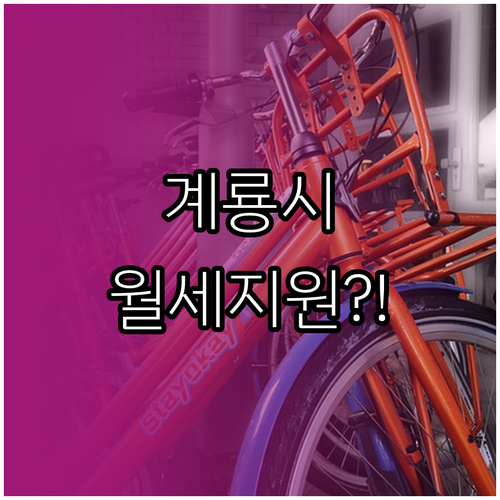 2026 계룡시 청년월세지원 총정리 ..