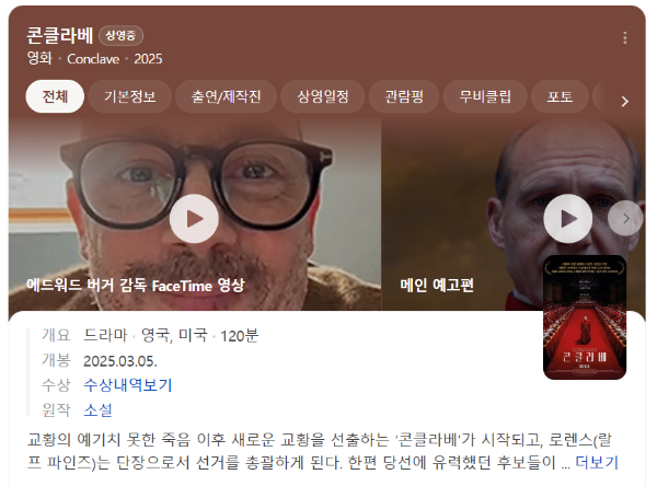 영화 콘클라베 이미지