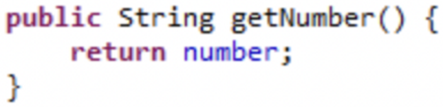 getter 메소드 작성 규칙을 따른 자바 코드 예시
