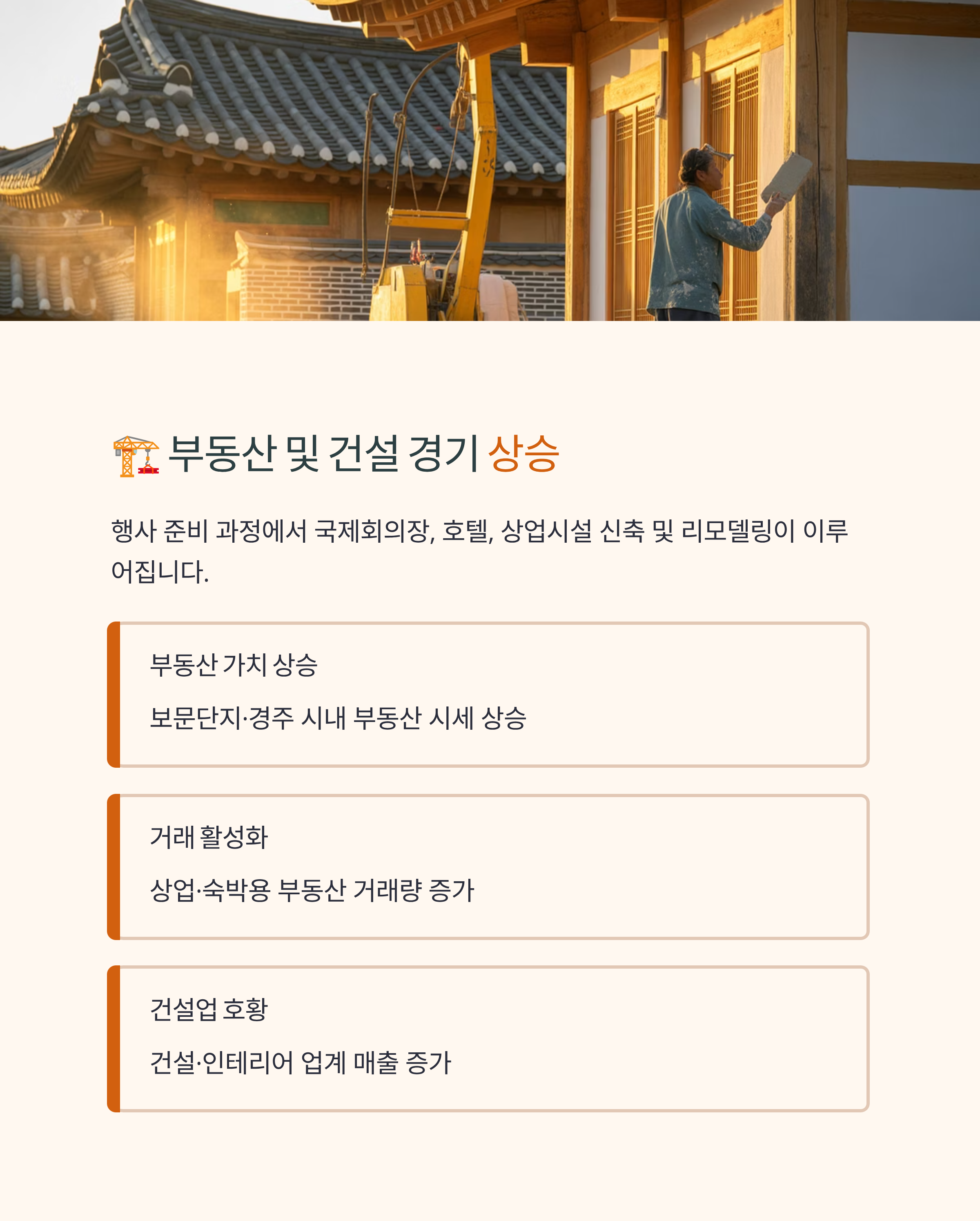 APEC 정상회의 경주 개최, 산업별 파급 효과 분석