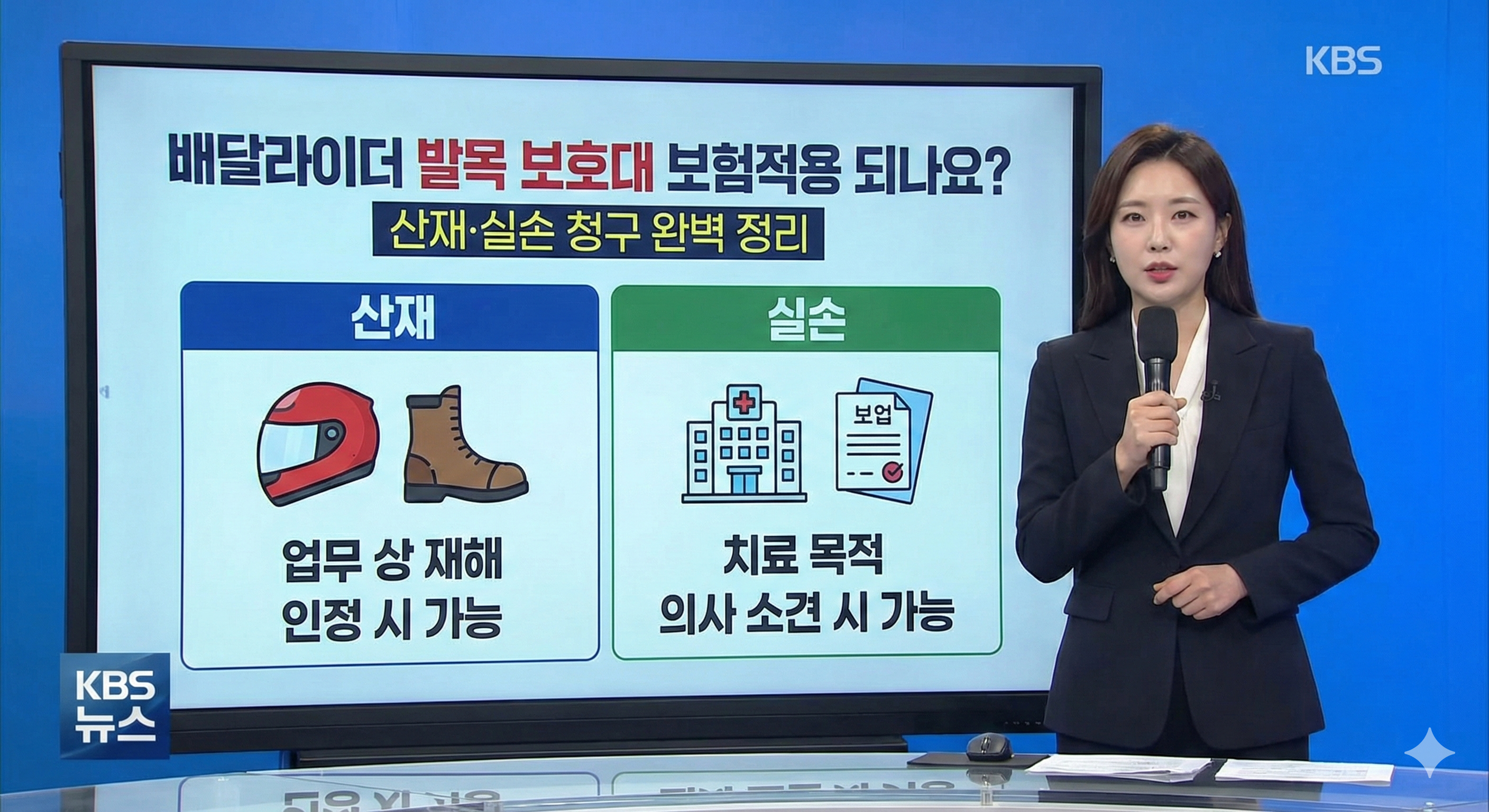 배달라이더 발목 보호대 보험적용