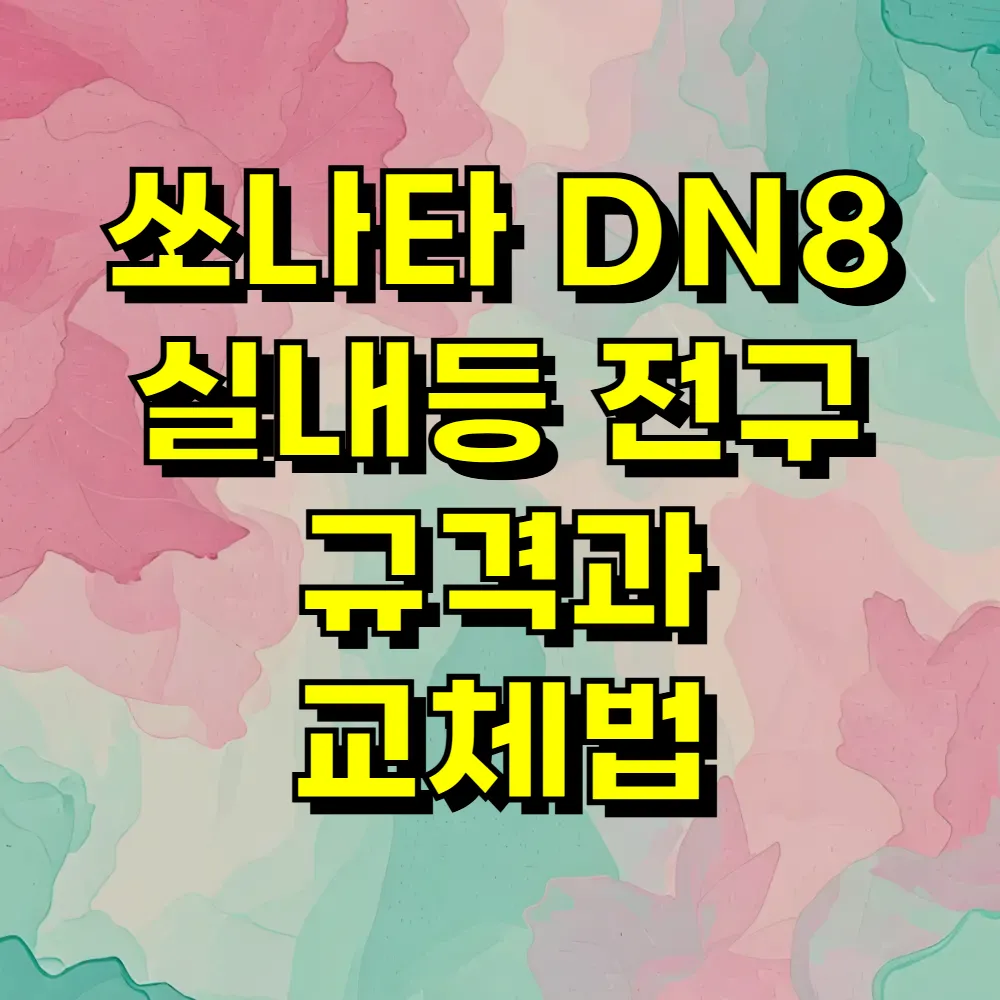 쏘나타 DN8 실내등 전구 규격과 교체법