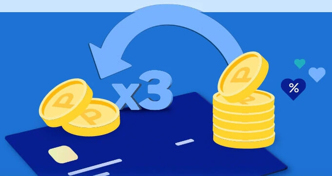 구매 금액의 3배 포인트 돌려주기