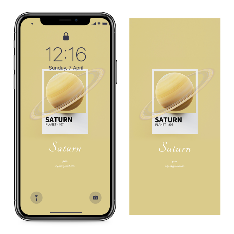 07 토성 3D C - Saturn 우주배경화면