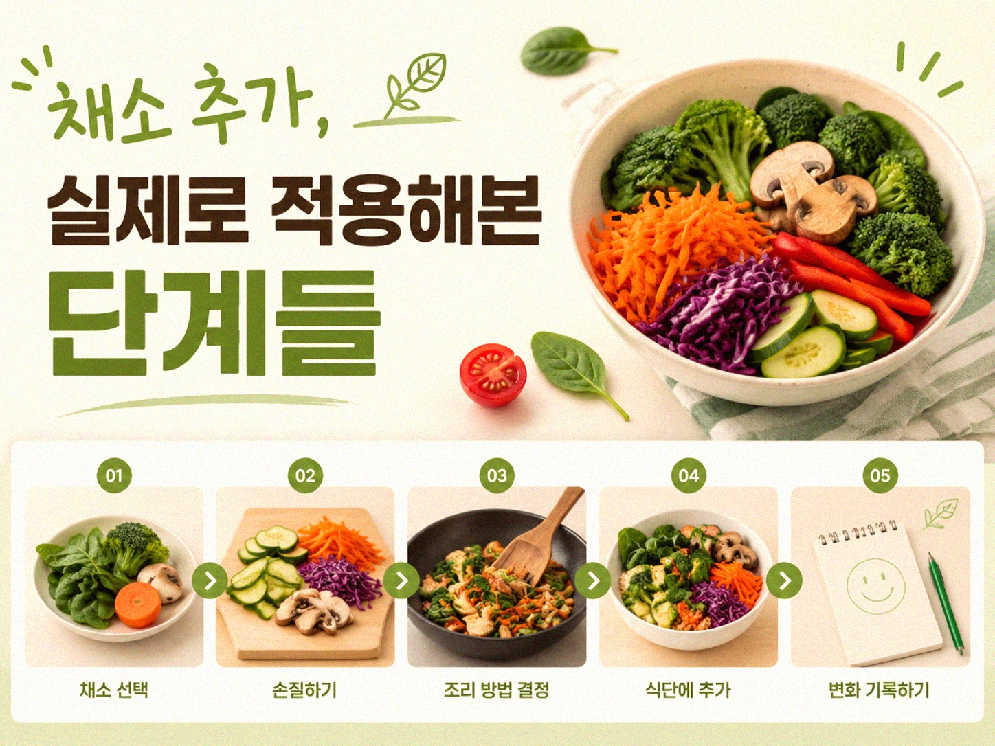 소시지볶음에 채소 곁들이기, 나만의 경험 정리