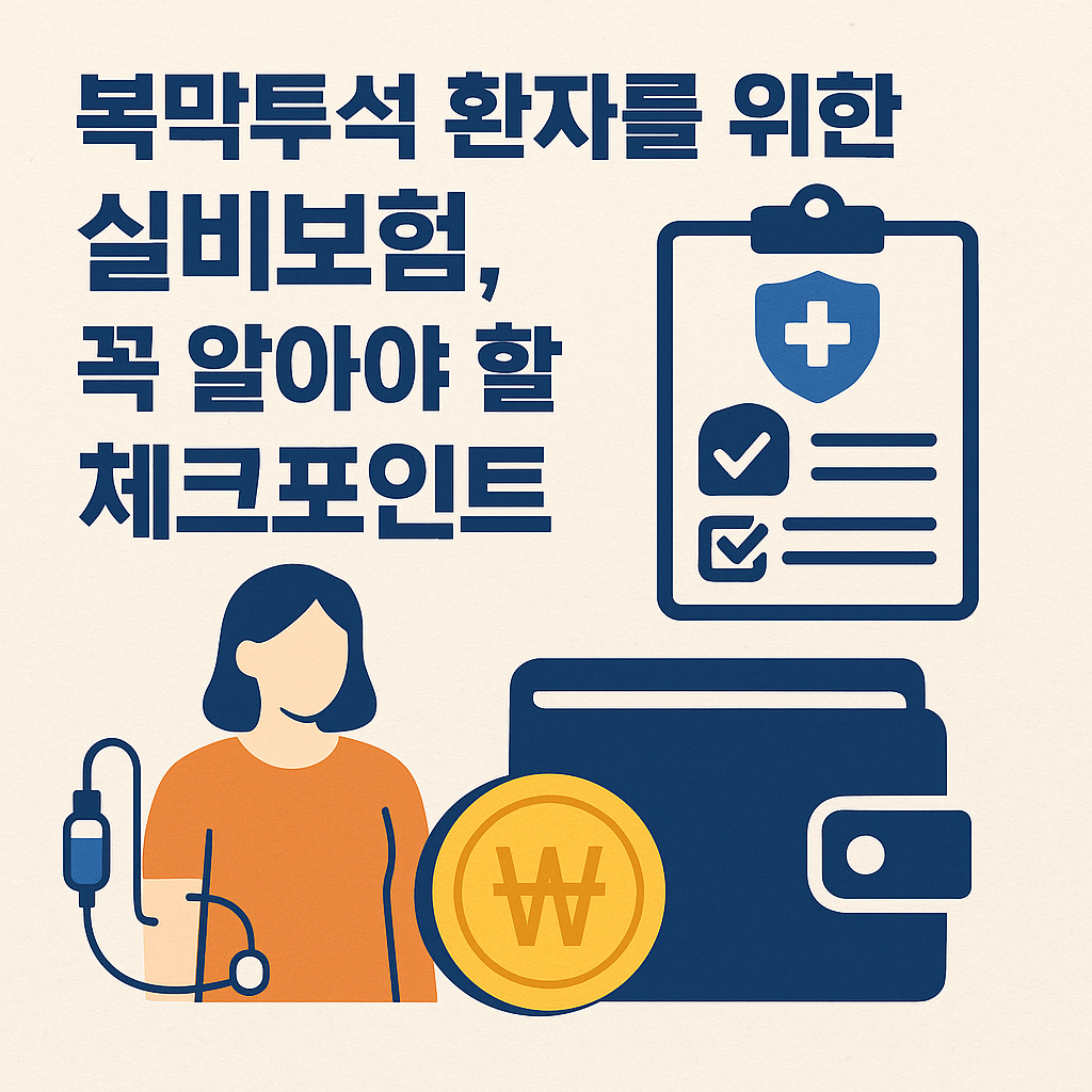 복막투석 환자를 위한 실비보험, 꼭 알아야 할 체크포인트