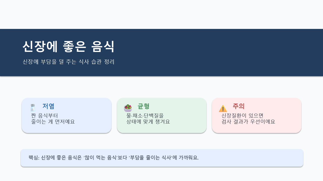 신장에 좋은 음식 소개