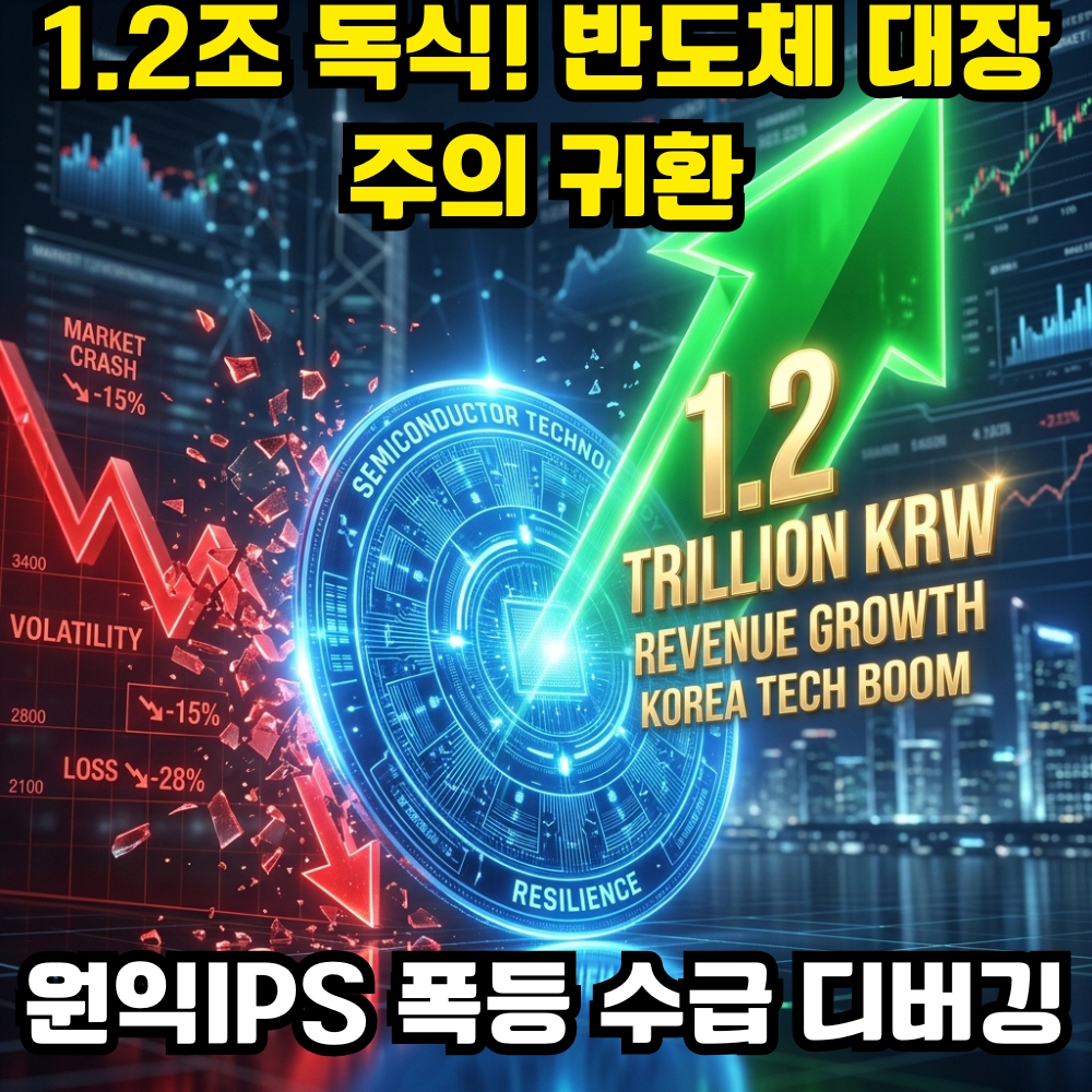원익IPS 주가 1조 2000억 거래대금 폭발 및 반도체 소부장 대장주 급등 분석