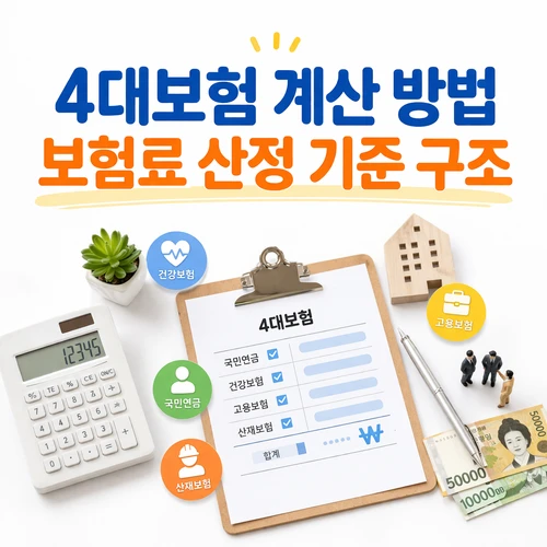 4대보험 계산 방법 보험료 산정 기준 구조