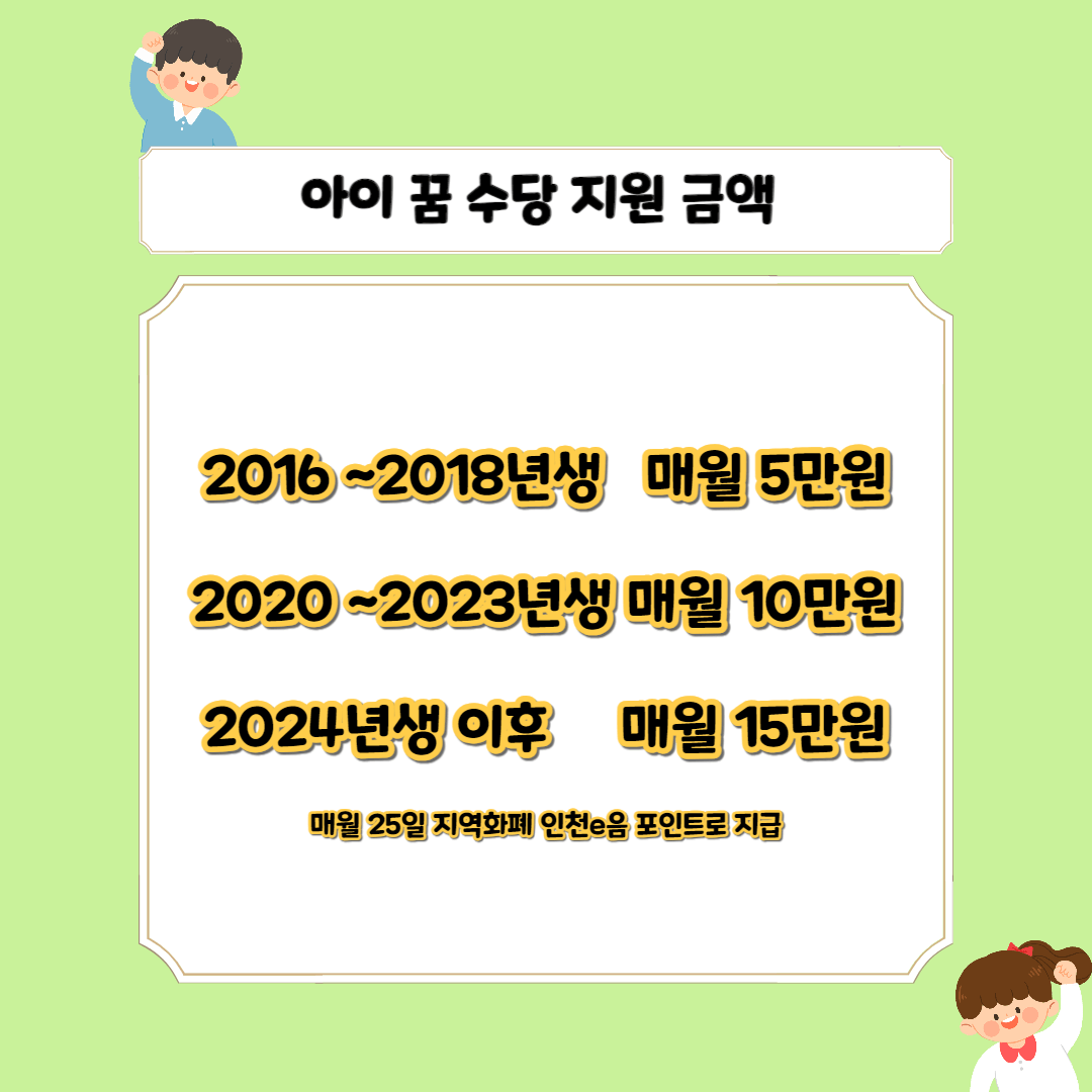 인천 아이꿈수당 1억+i dream