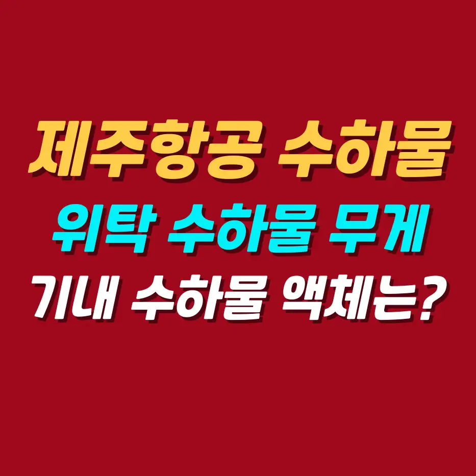 제주항공-수하물-규정