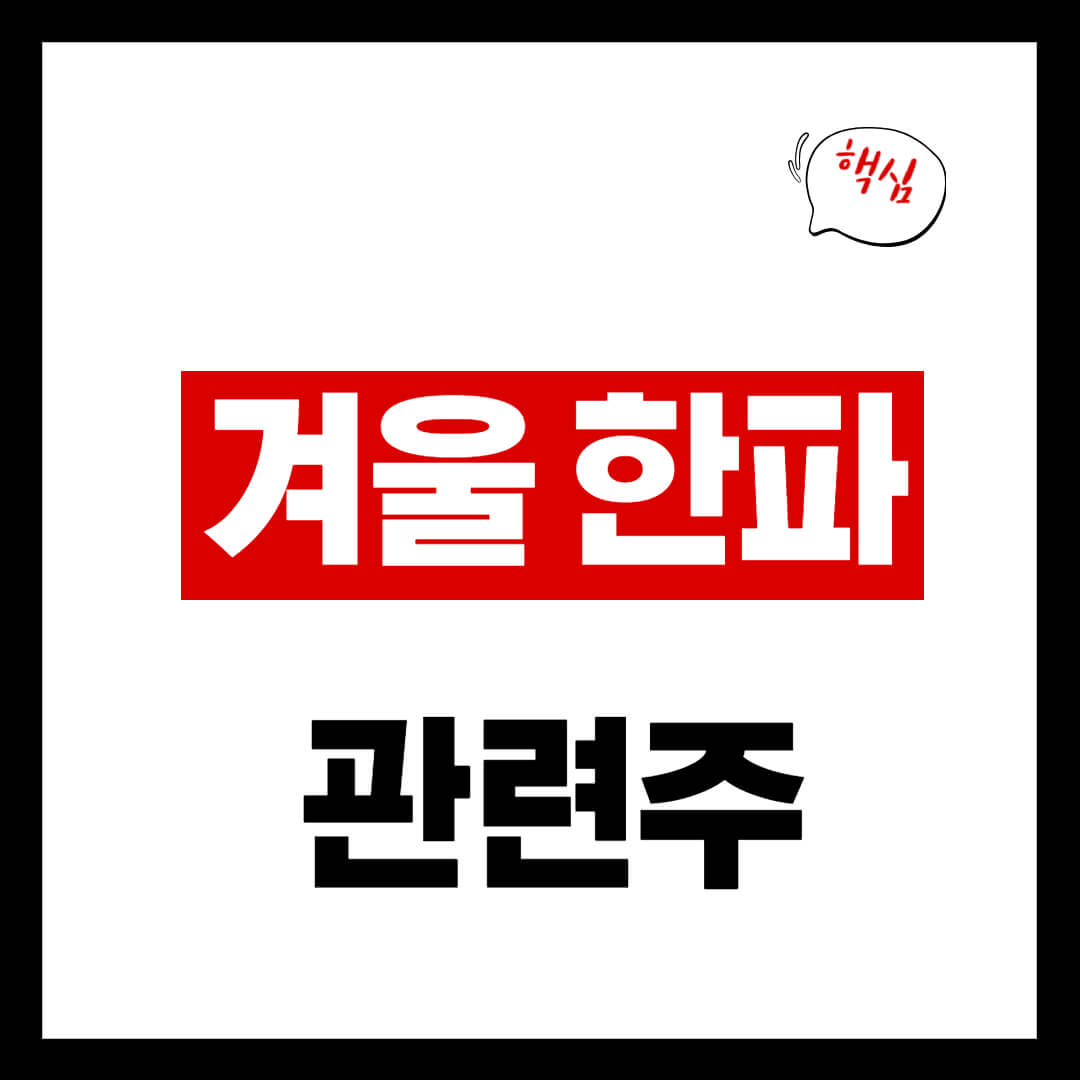 겨울 한파 관련 테마주 5 종목 총정리 겨울 관련 테마주