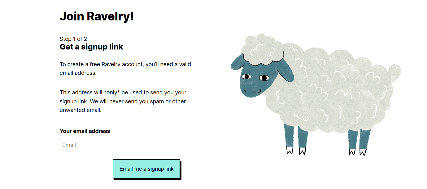 ravelry sign up