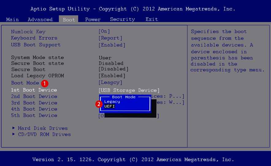BitLocker BIOS 설정 변경 후 복구화면 확인