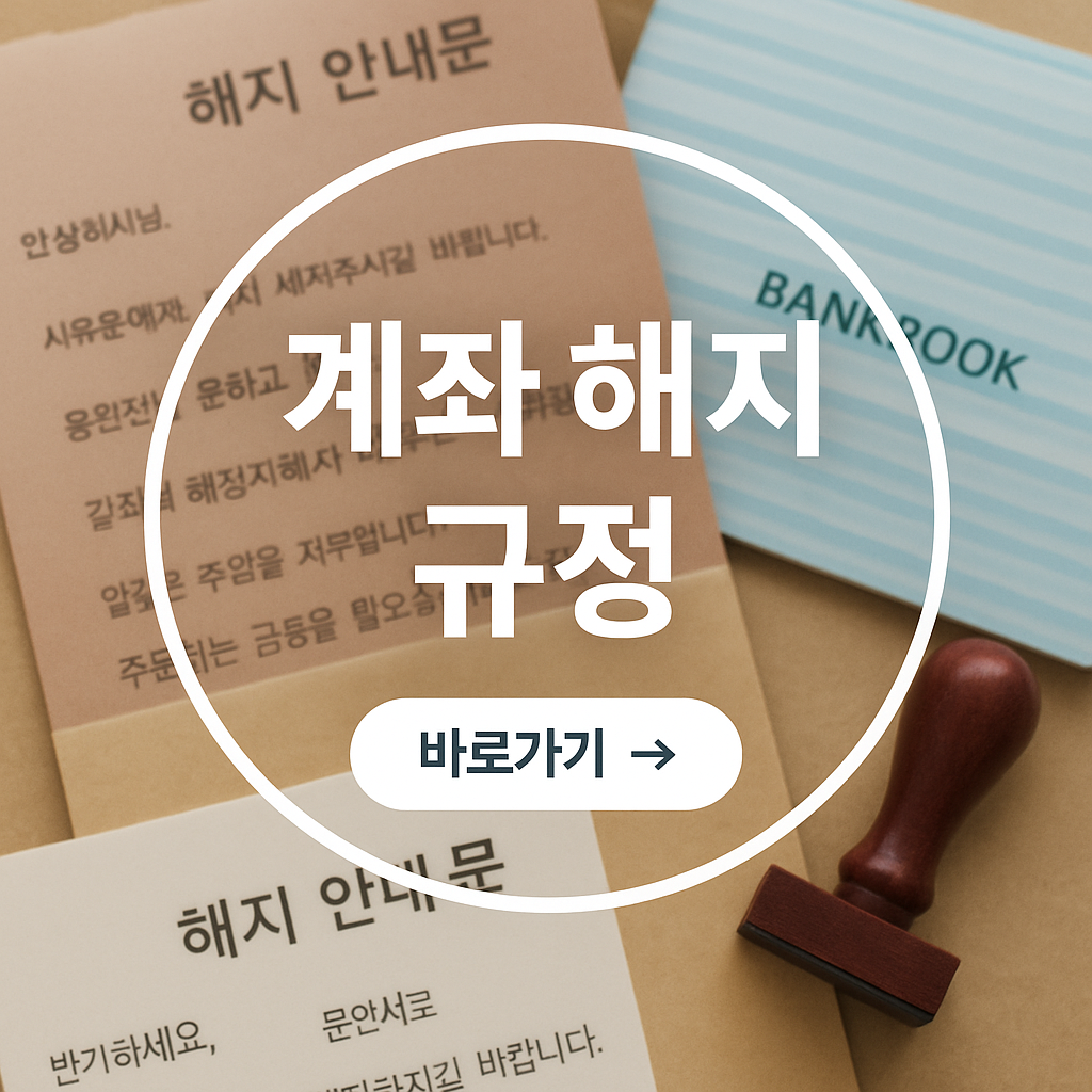 미사용 계좌 해지 규정