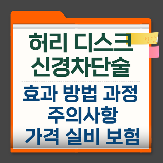 허리-디스크-신경차단술-방법-주의사항-가격-실비-보험