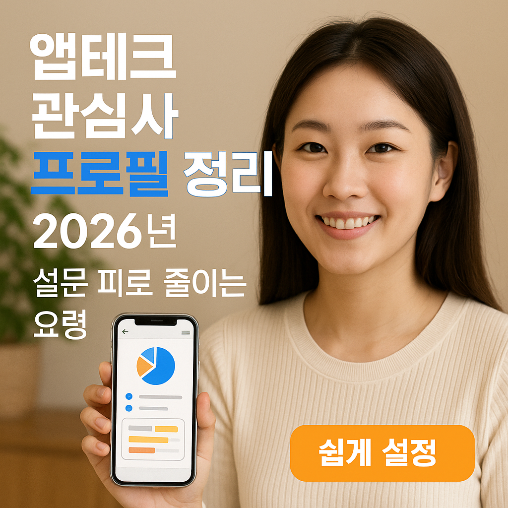 앱테크 관심사 프로필 정리 2026년 ｜ 설문 피로 줄이는 요령