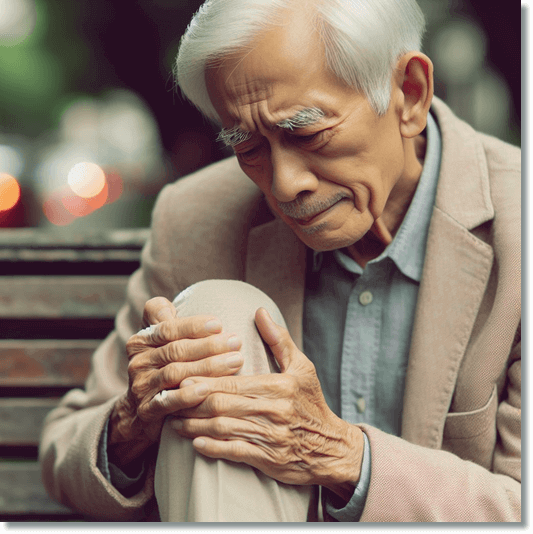 관절 통증이 심한 노인