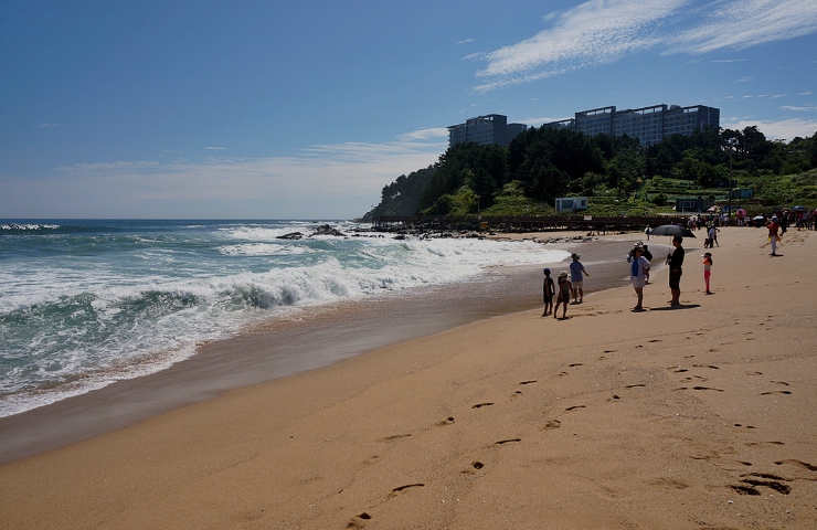 속초해수욕장-푸른물