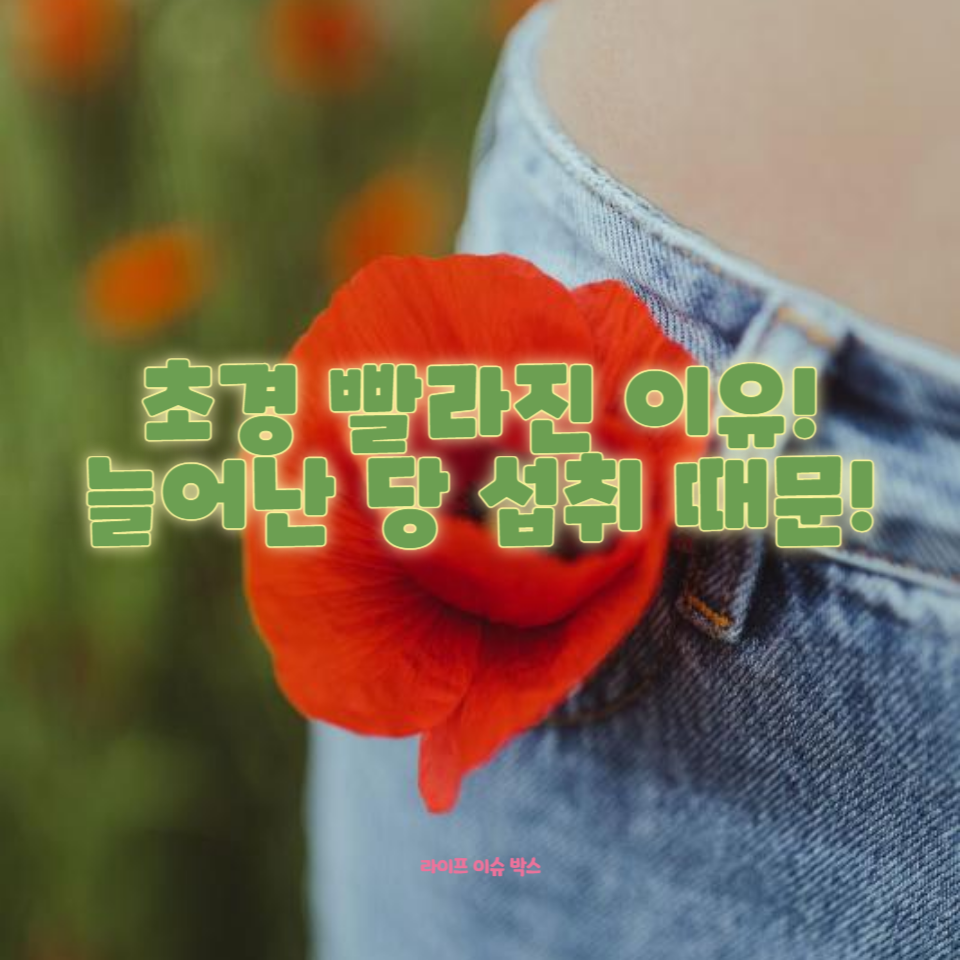 초경 빨라진 이유! 늘어난 당 섭취 때문.