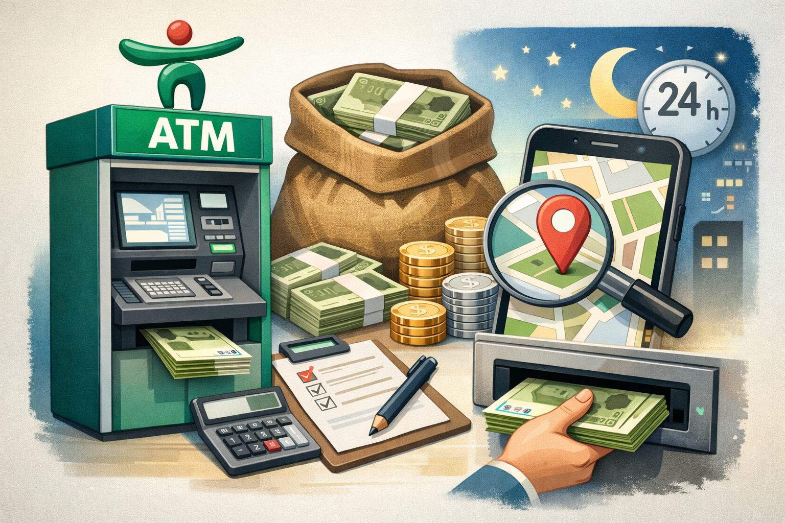 하나은행 ATM 입금한도·수수료 총정리|무통장 입금부터 24시간 위치 찾기까지 한 번에 확인 관련 사진