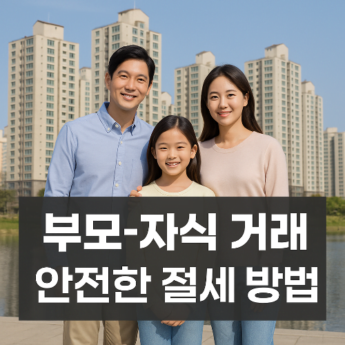 부모가 자식 아파트를 매수할 때 혜택 및 주의할점 총정리